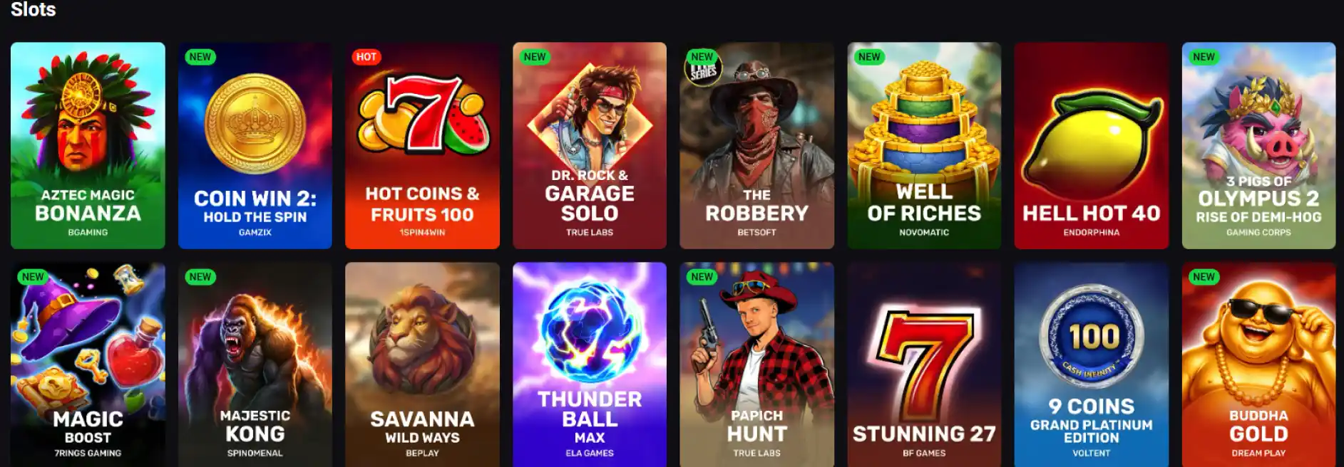 Lucky Vibe Australian pokies lobby with slot categories and game tiles