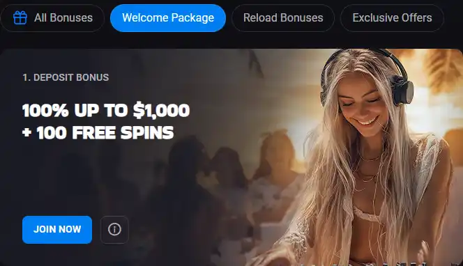 Lucky Vibe Australian promotions page showing the current welcome offer